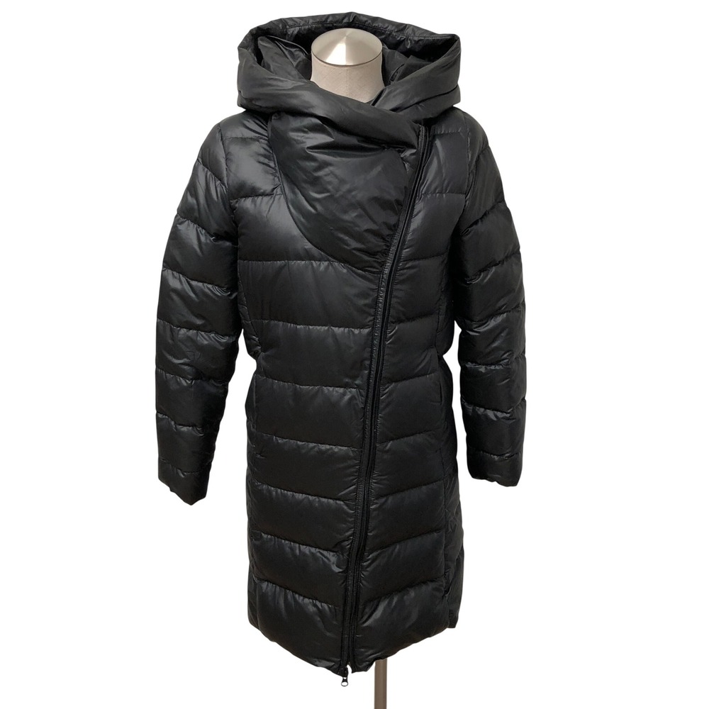 Nike Asymmetrical Puffer Parka Womens XS Black Hooded Down Jacket Gorpcore